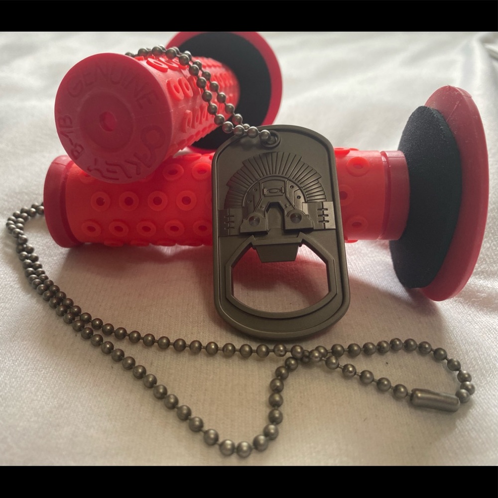 Oakley B1B BMX Grips & Oakley Dog Tag Bottle Opener
